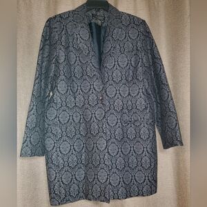 DIALOGUE BLAZER ONE BUTTON CLOSURE KNEE LENGTH 🏷 SIZE 14